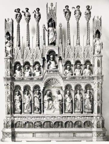 A. Villani e Figli — Jacopo di Paolo - sec. XIV/ XV - Viaggio dei Re Magi — insieme, polittico
